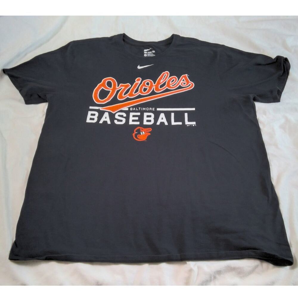 The Nike Tee Baltimore Orioles T Shirt XL Black Athletic Cut 100% Cotton MLB